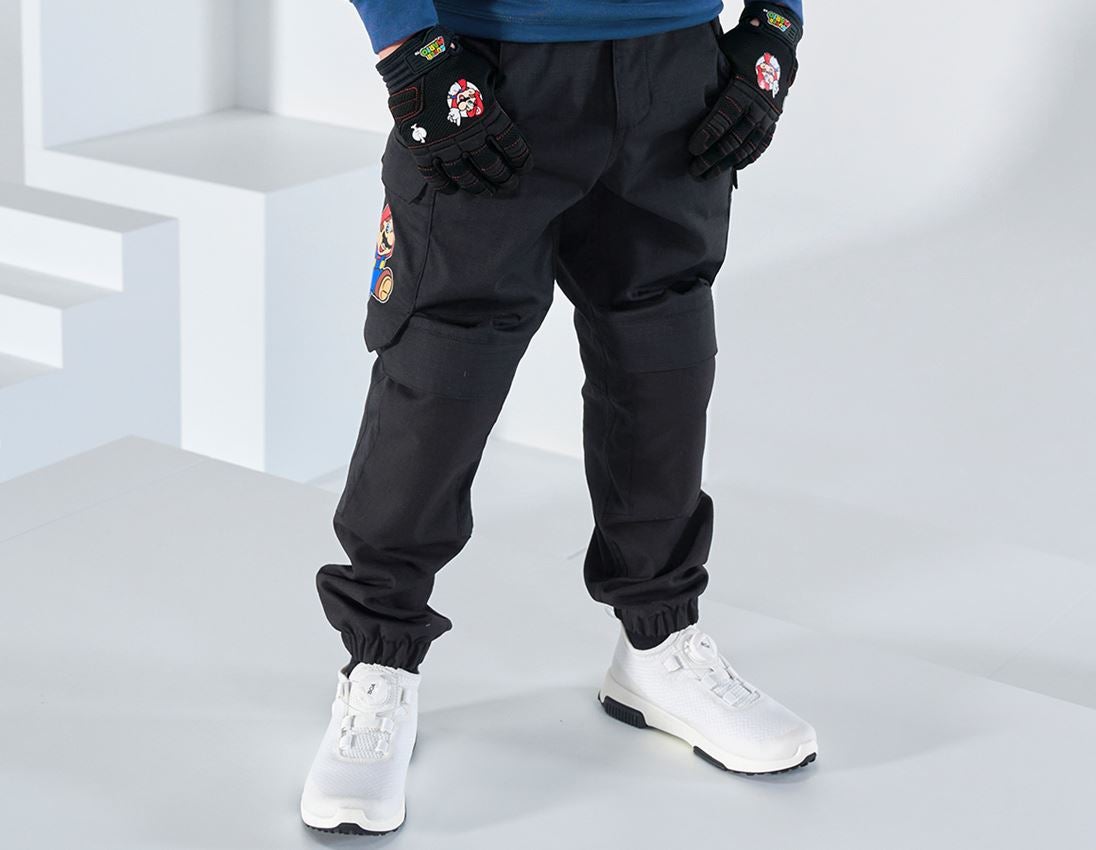 Pantaloni: Pantaloni cargo Super Mario, bambino + nero