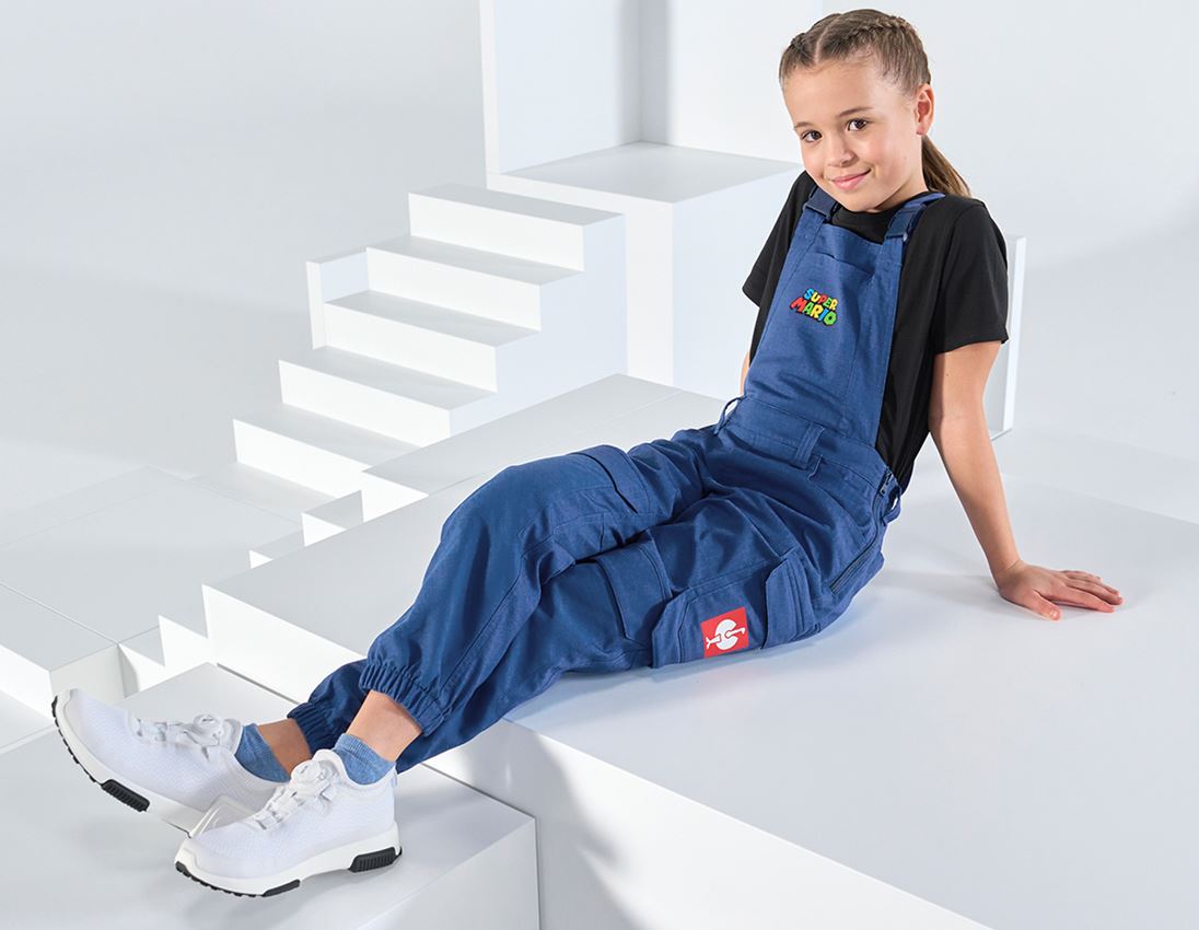 Pantaloni: Salopette Super Mario, bambino + blu alcalino 1