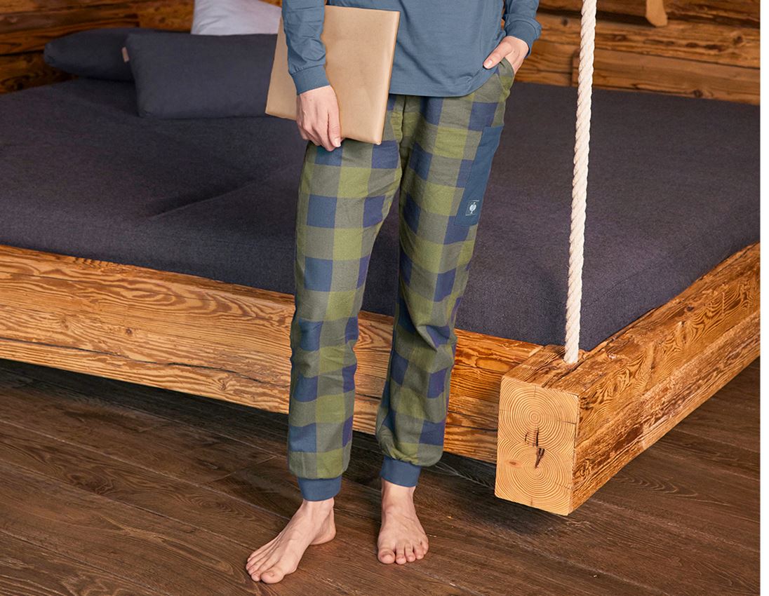 Accessori: e.s. pantaloni Pyjama, donna + verde montagna/blu ossido