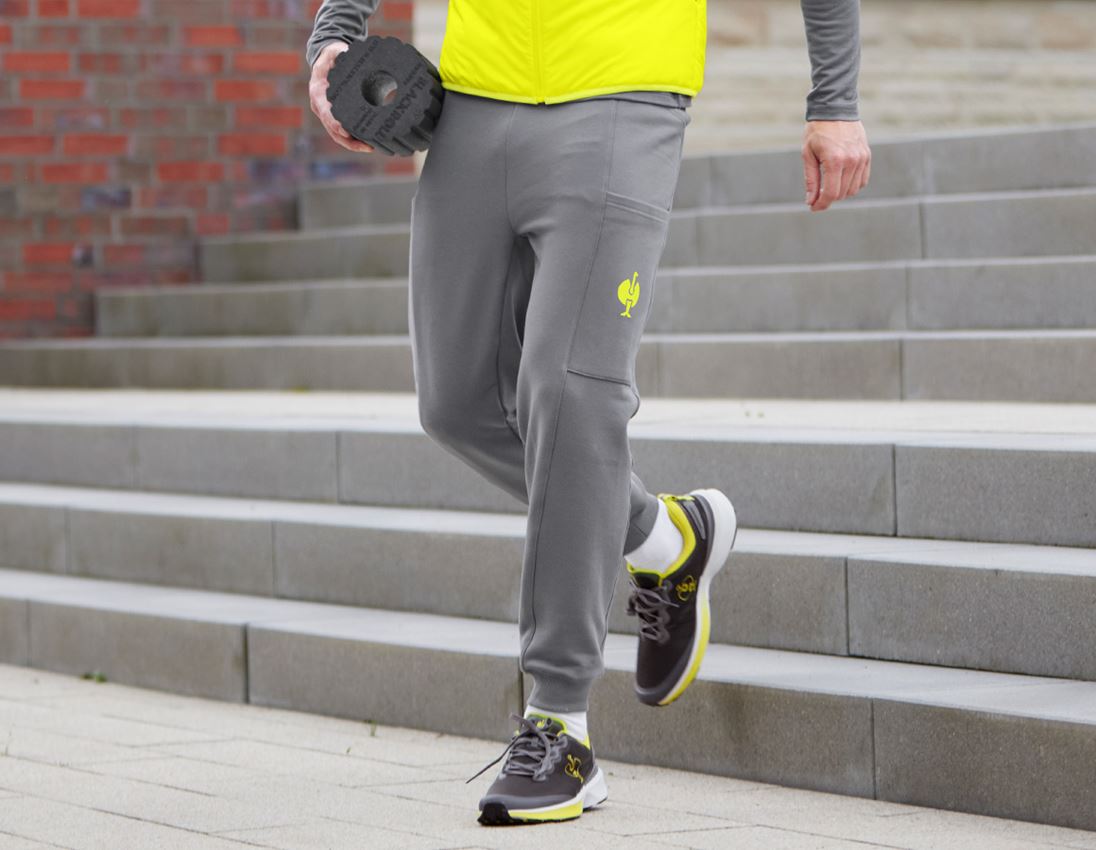 Abbigliamento: Sweat Pants light e.s.trail + grigio basalto/giallo acido