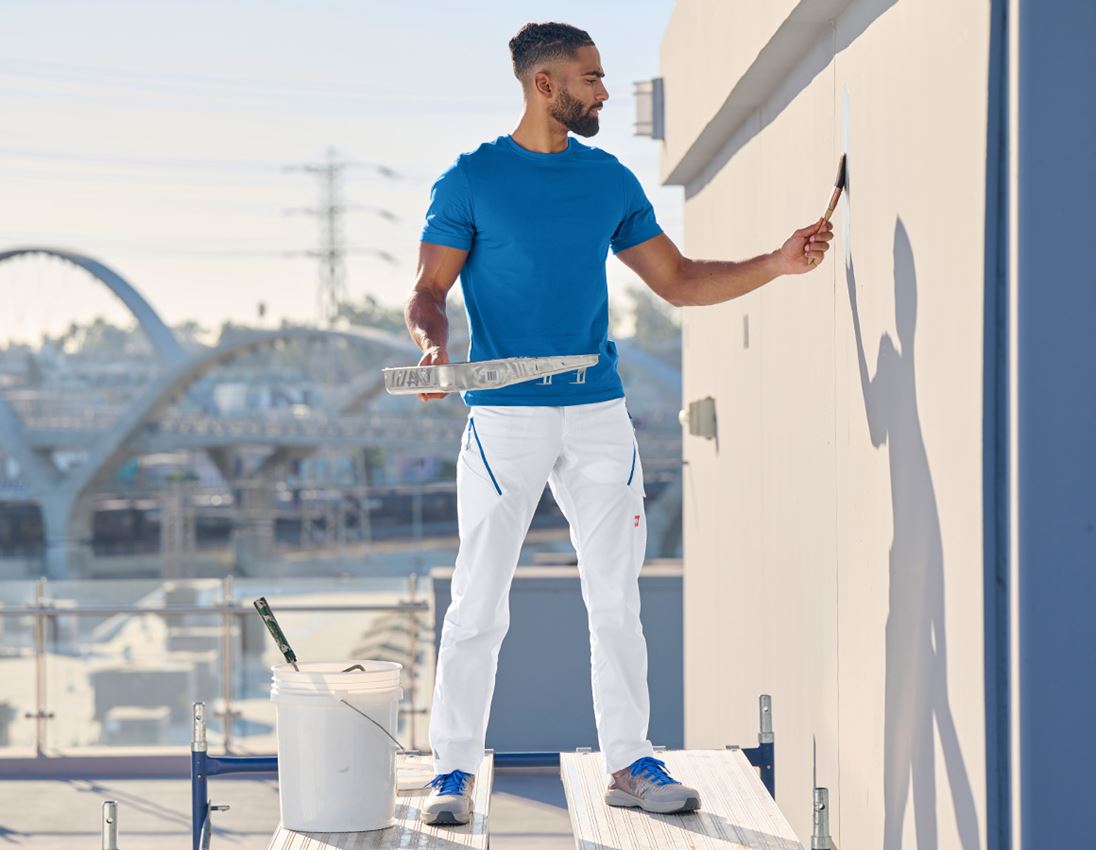 Abbigliamento: Pantaloni multipocket e.s.ambition + bianco/blu genziana 5