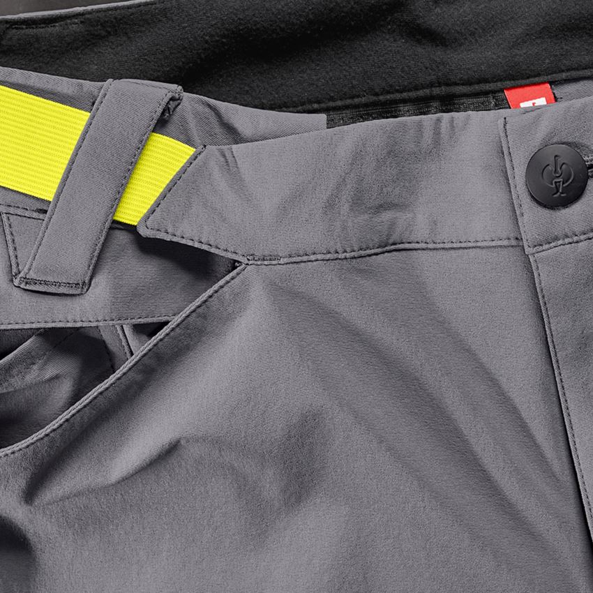 Pantaloni: Pantaloni funzionali ibrida e.s.trail + grigio basalto/giallo acido 2