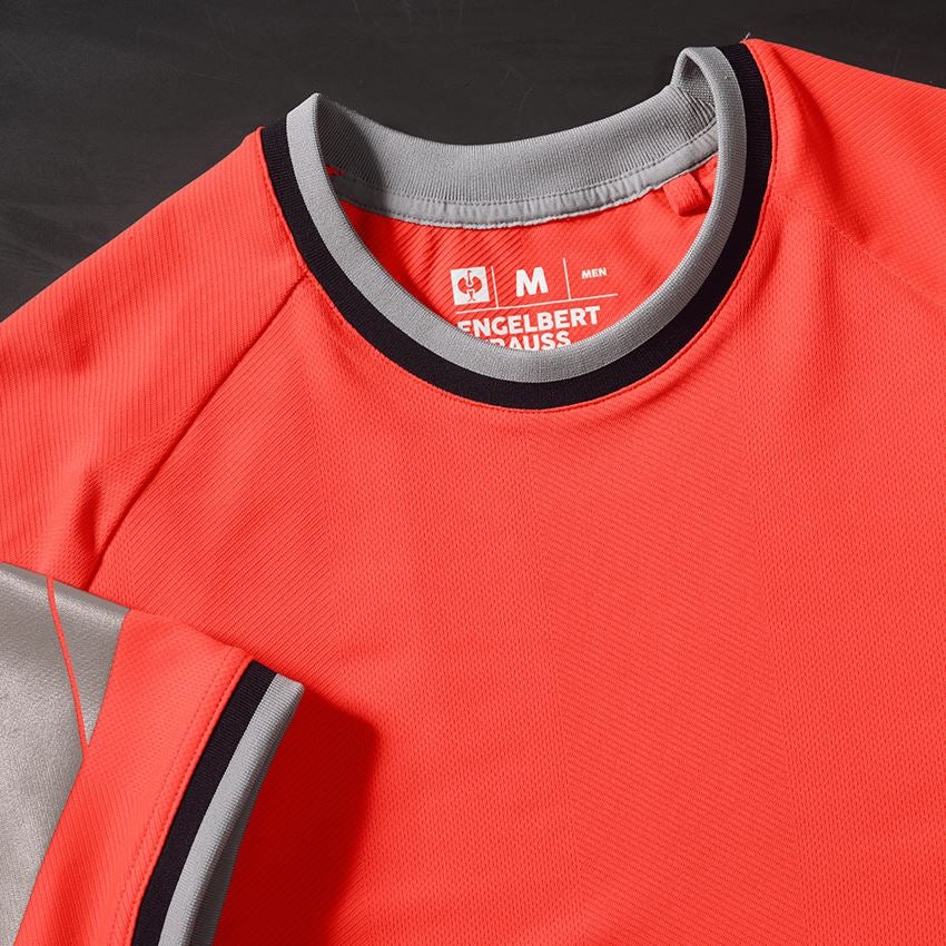 Maglie | Pullover | Camicie: T-shirt funzionale segnaletica e.s.ambition + rosso fluo/nero 2