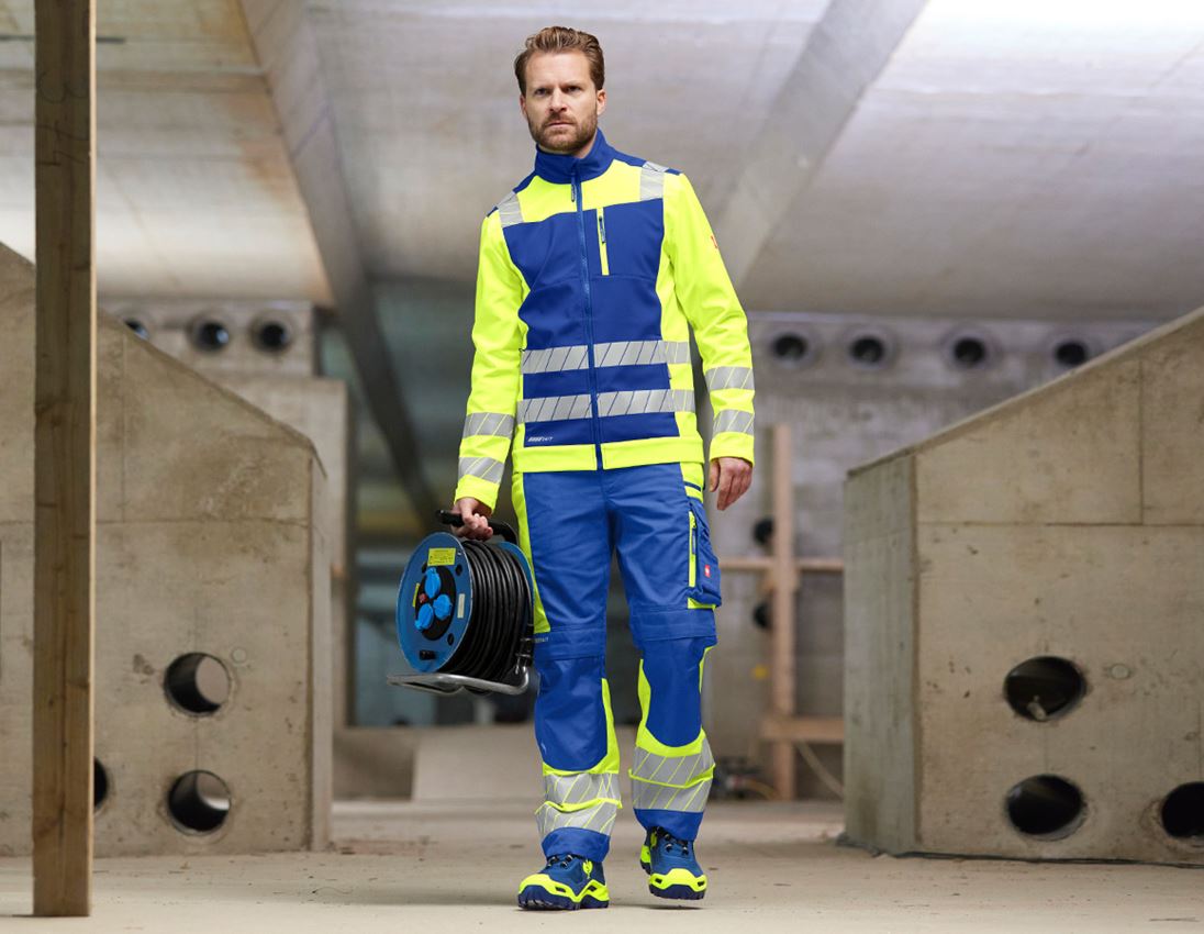 Temi: Giacca Softshell segnaletica e.s.motion 24/7 + blu reale/giallo fluo 2