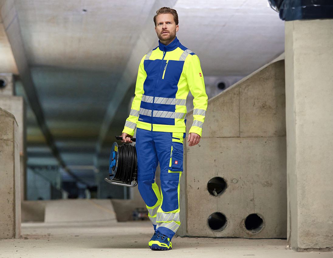 Abbigliamento: Giacca Softshell segnaletica e.s.motion 24/7 + blu reale/giallo fluo 3