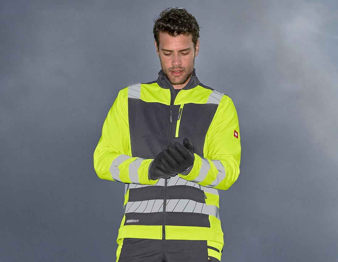 Temi: Giacca Softshell segnaletica e.s.motion 24/7 + antracite /giallo fluo 1