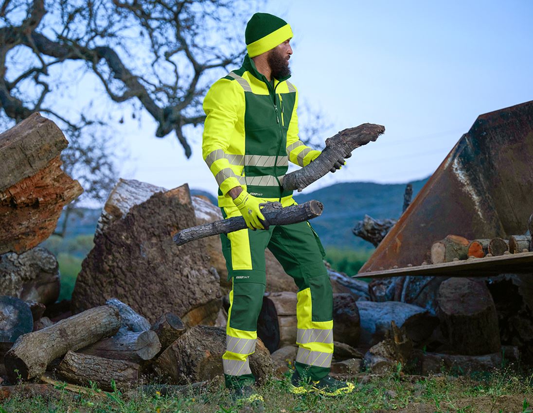 Temi: Giacca Softshell segnaletica e.s.motion 24/7 + verde/giallo fluo 5