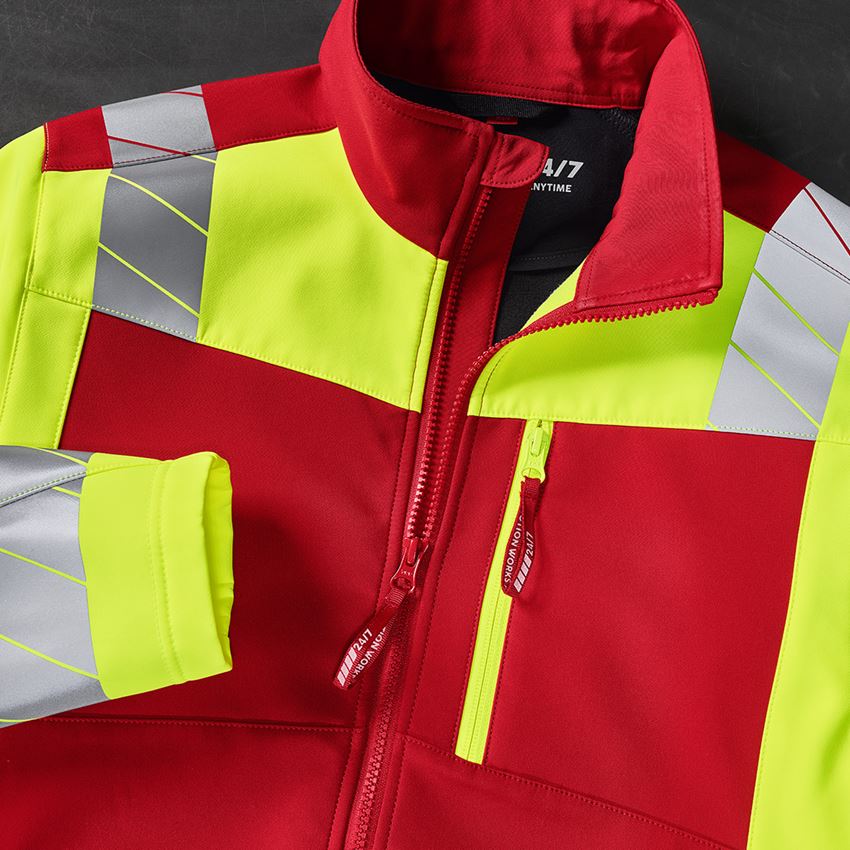 Temi: Giacca Softshell segnaletica e.s.motion 24/7 + rosso/giallo fluo 2