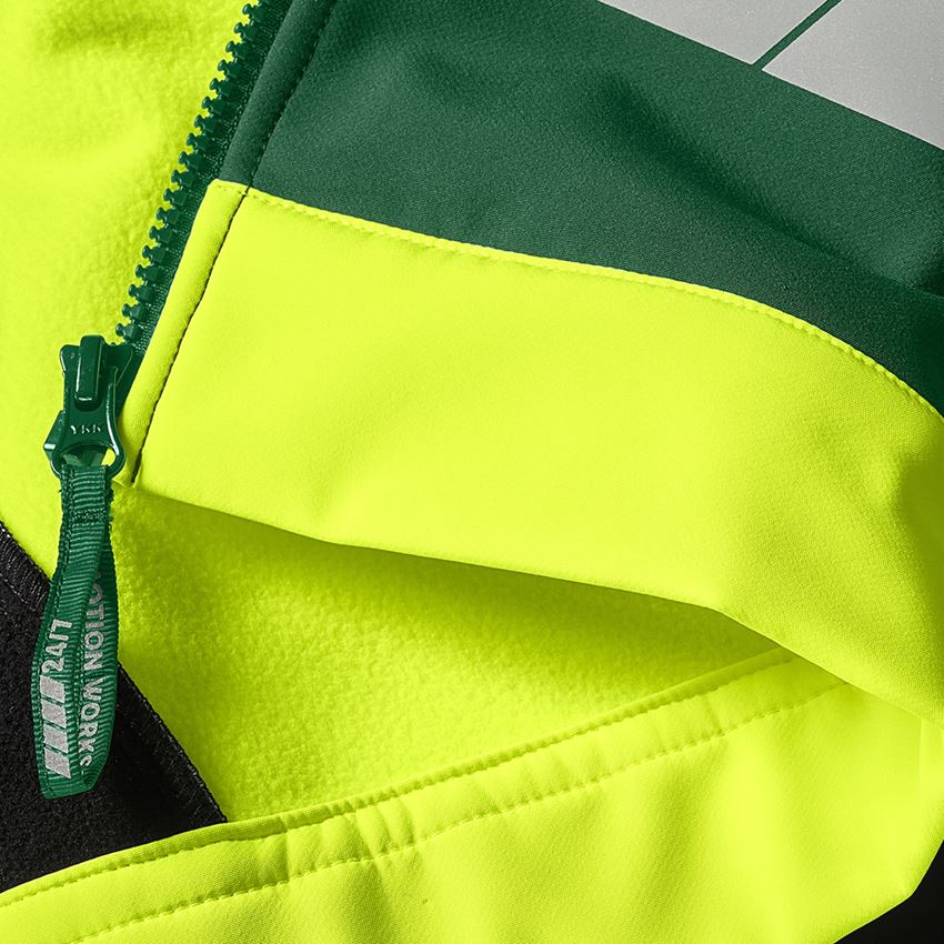 Temi: Giacca Softshell segnaletica e.s.motion 24/7 + verde/giallo fluo 2