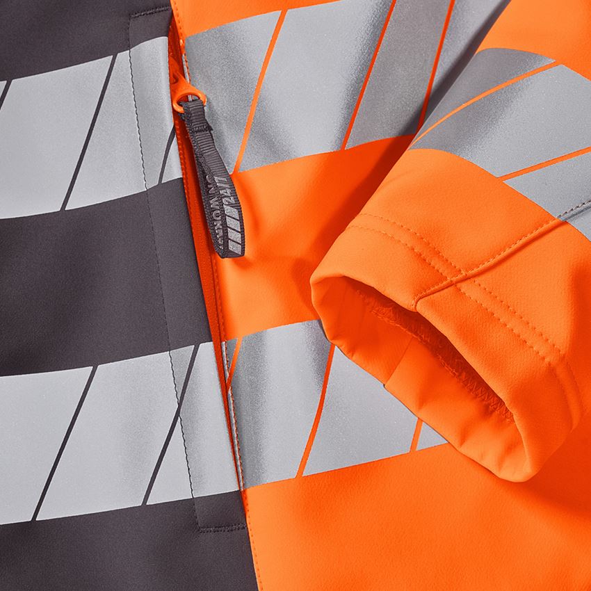 Temi: Giacca Softshell segnaletica e.s.motion 24/7 + antracite /arancio fluo 2