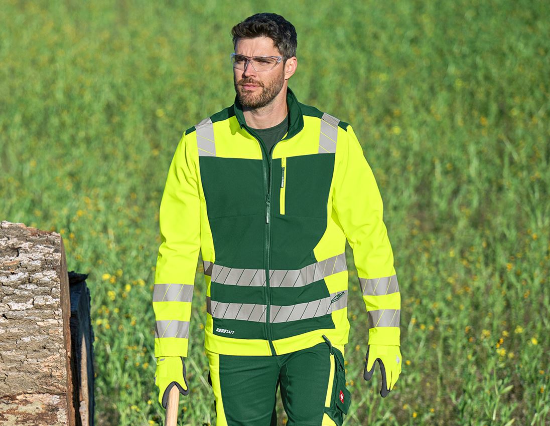 Giacche: Giacca Softshell segnaletica e.s.motion 24/7 + verde/giallo fluo