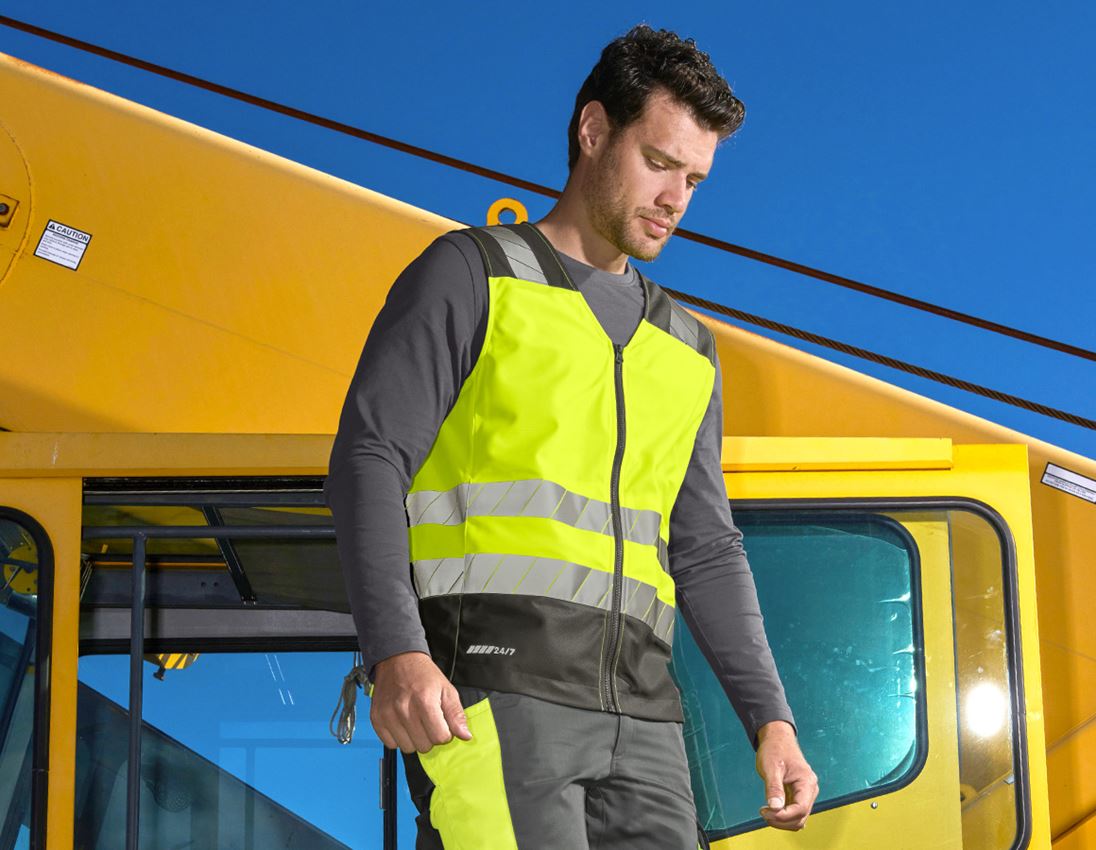 Temi: Gilet segnaletico e.s.motion 24/7 + giallo fluo/antracite  2