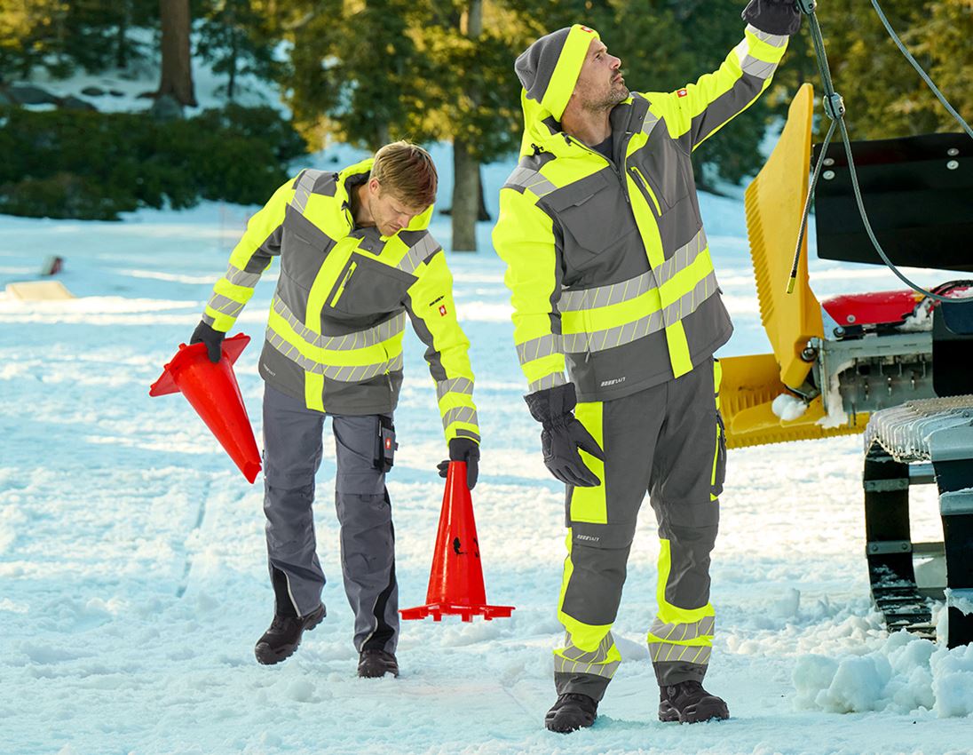 Bekleidung: Warnschutz Bundhose e.s.motion 24/7 + anthrazit/warngelb 11