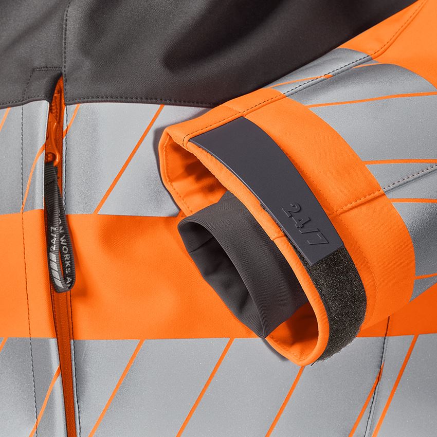 Temi: Giacca segnaletica inve. Softshell e.s.motion 24/7 + antracite /arancio fluo 2