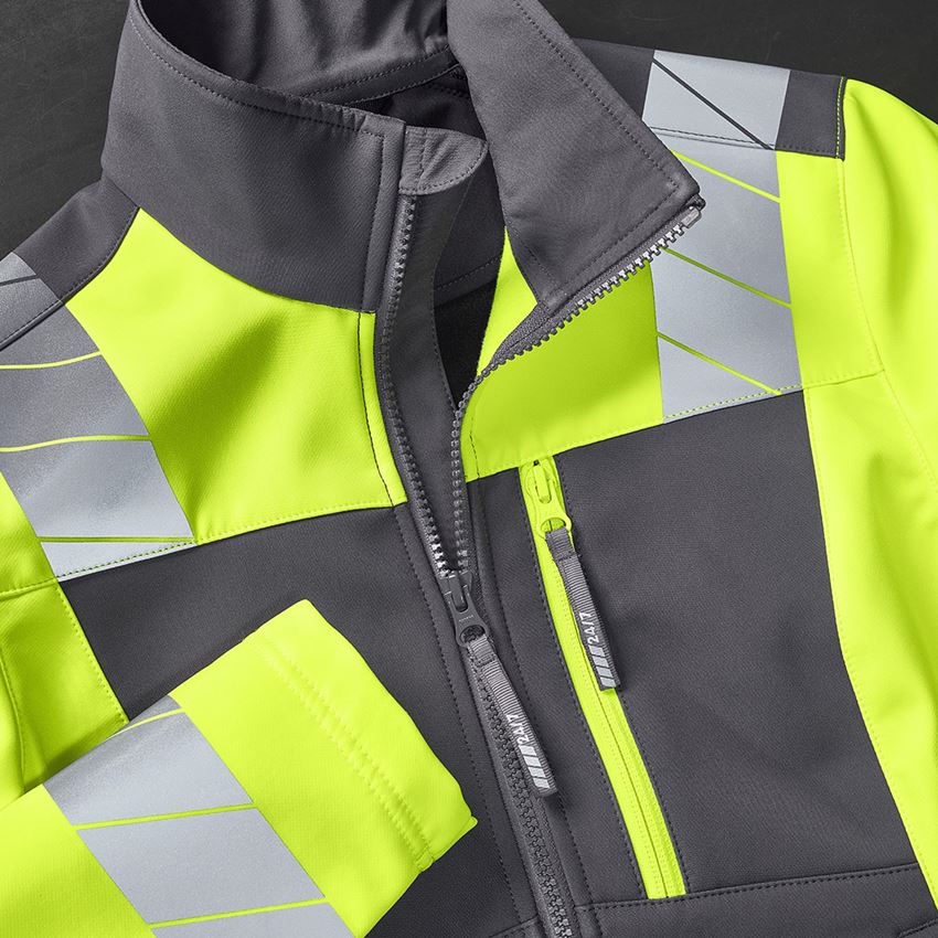 Giacche da lavoro: Giacca Softshell segnaletica e.s.motion 24/7, do. + antracite /giallo fluo 2