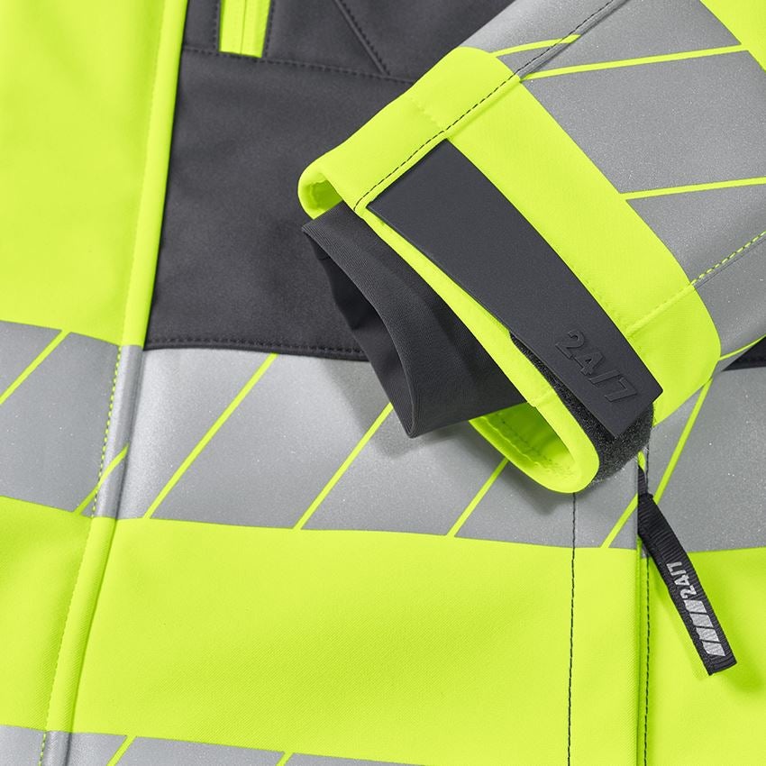 Giacche da lavoro: Giacca seg. inv. Softshell e.s.motion 24/7, donna + antracite /giallo fluo 2