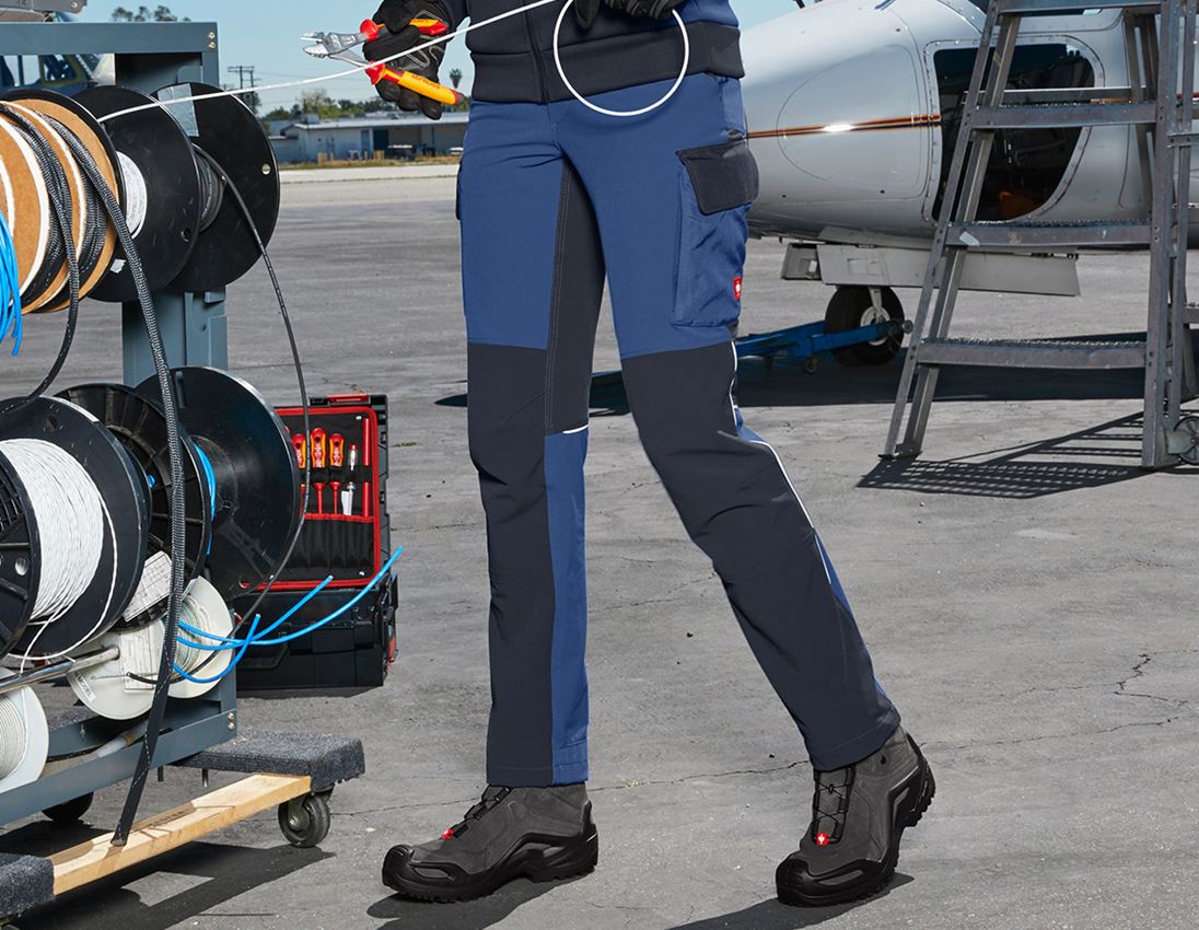 Temi: Pantaloni cargo funzionali e.s.dynashield, donna + cobalto/pacifico
