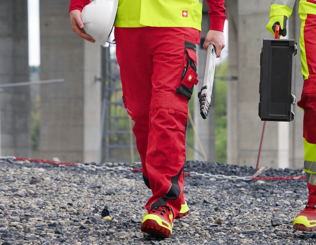 Pantaloni da lavoro: Pantaloni e.s.motion + rosso/nero