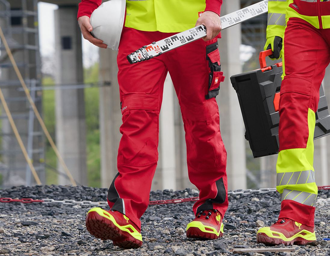 Pantaloni da lavoro: Pantaloni e.s.motion + rosso/nero 1