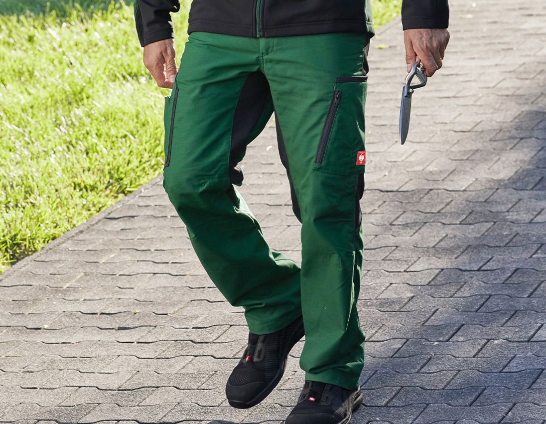 Pantaloni: Pantaloni e.s.vision, uomo + verde/nero
