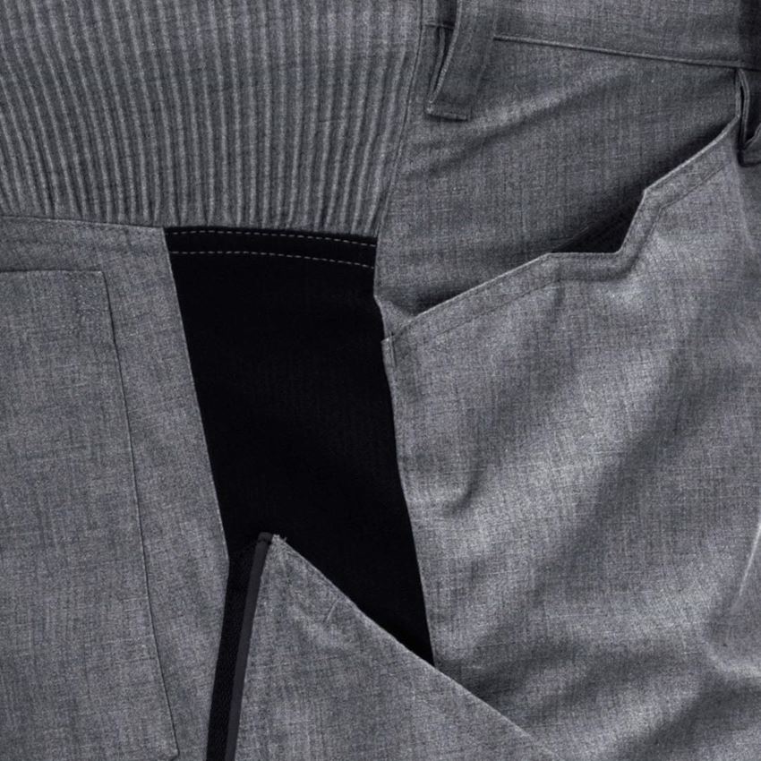 Pantaloni: Pantaloni e.s.vision, uomo + cemento melange/nero 2