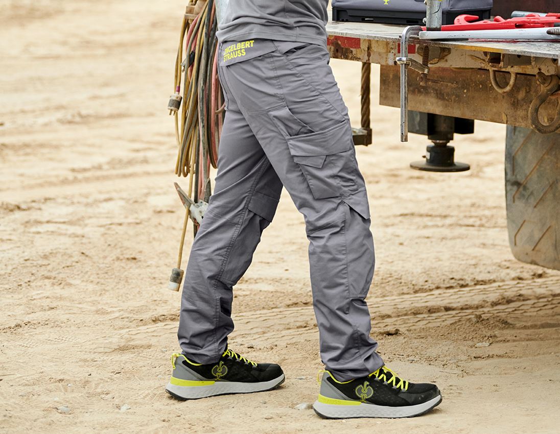 Pantaloni: Pantaloni e.s.trail + grigio basalto/giallo acido 1