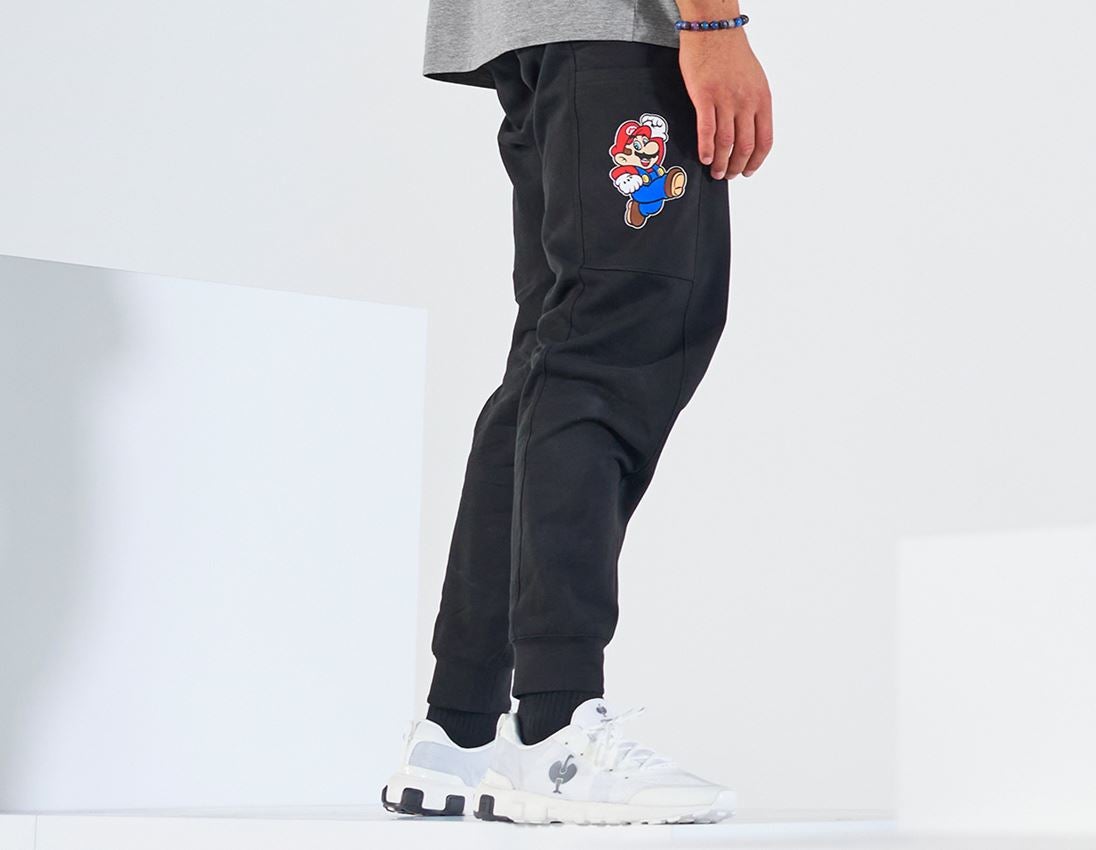 Accessori: Pantaloni della tuta Super Mario, uomo + nero