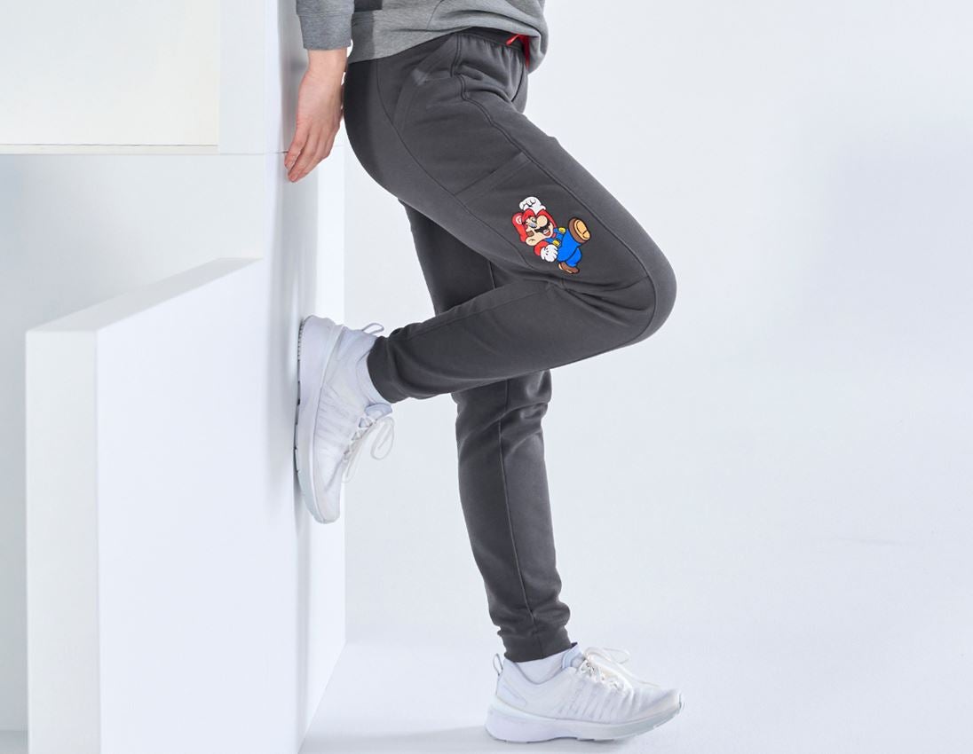 Accessoires: Super Mario Sweatpants, Damen + anthrazit