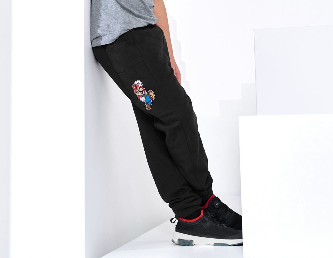 Accessori: Pantaloni della tuta Super Mario, bambino + nero