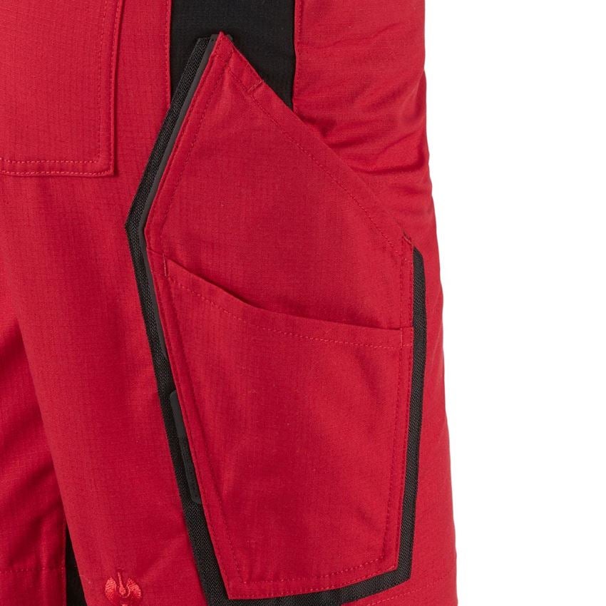 Pantaloni da lavoro: Short e.s.vision, donna + rosso/nero 2