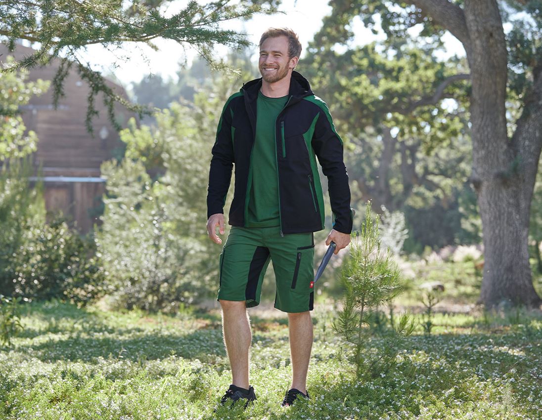 Pantaloni: Short e.s.vision, uomo + verde/nero 1