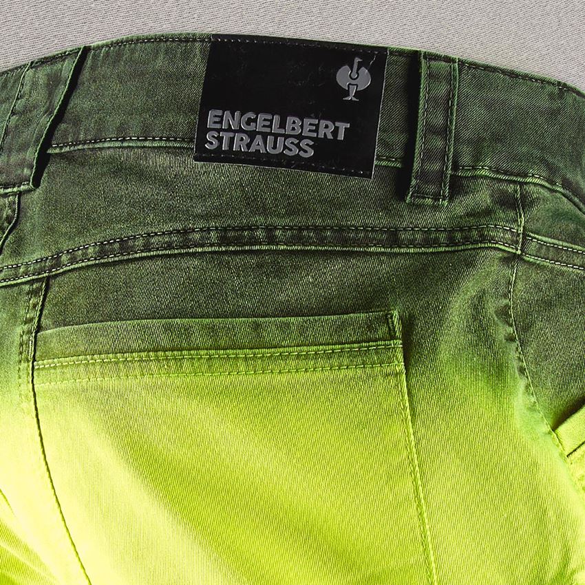 Pantaloni da lavoro: e.s. short color sprayer + giallo fluo/nero 2
