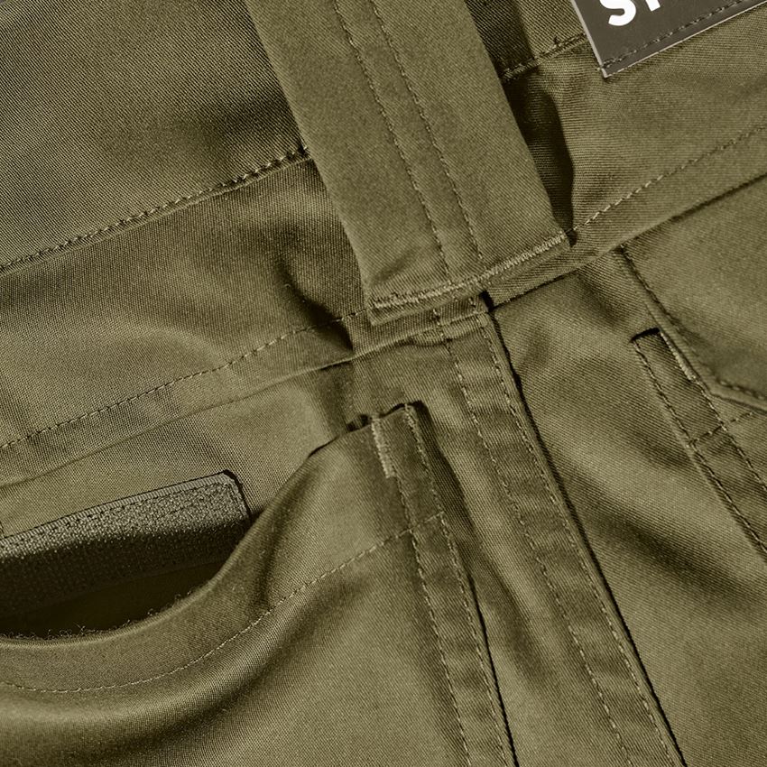 Pantaloni da lavoro: Short e.s.concrete light, donna + verde fango/verde felce 2