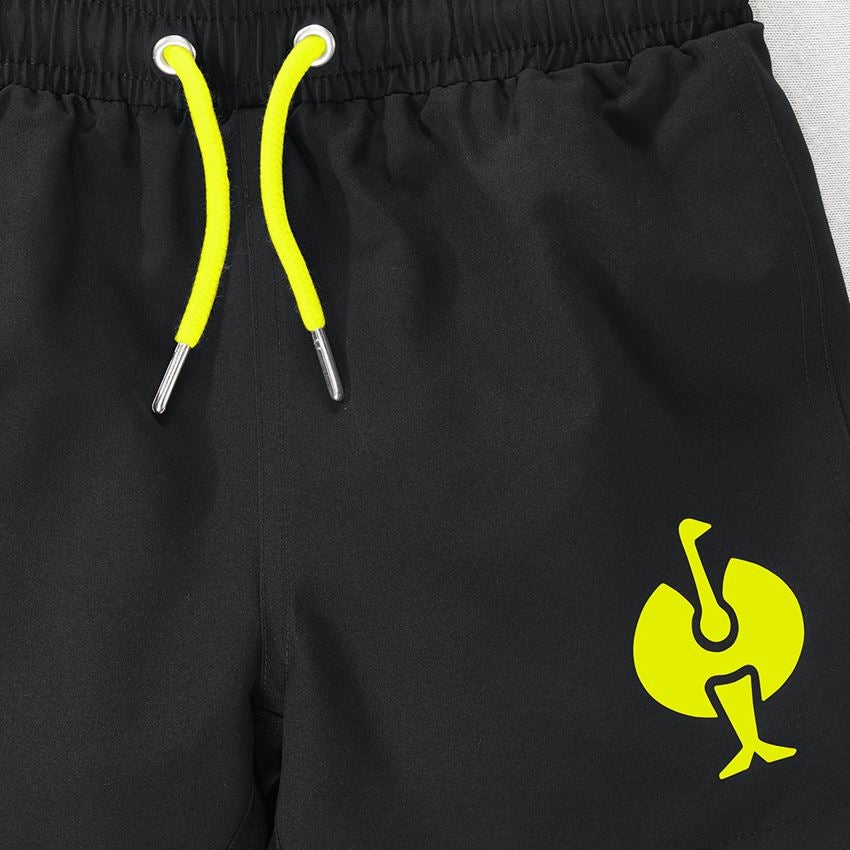 Temi: Pantaloncini da bagno e.s.trail, bambino + nero/giallo acido 2