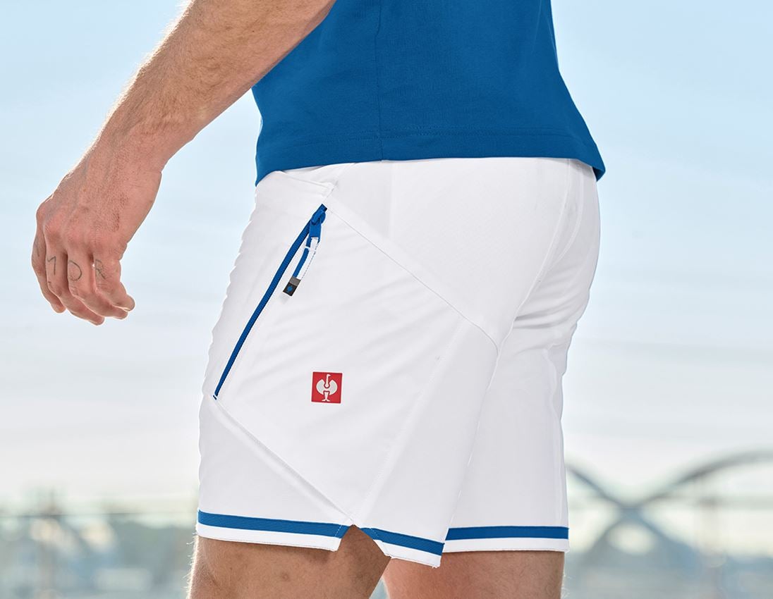 Pantaloni: Short e.s.ambition + bianco/blu genziana 1