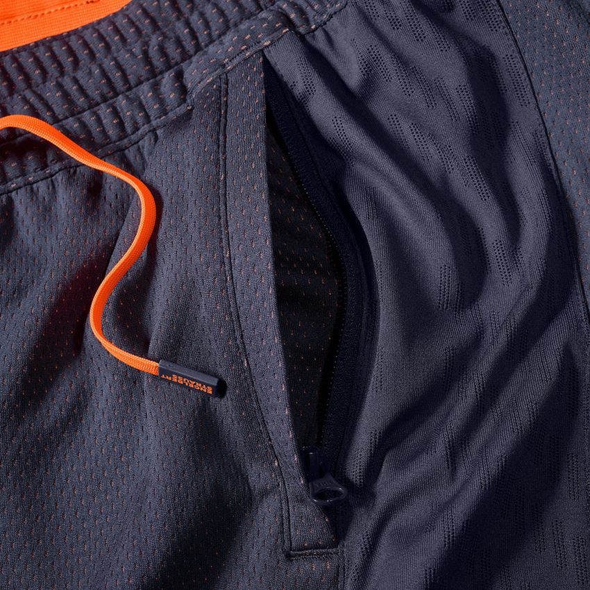 Pantaloni: Short funzionali e.s.ambition + blu scuro/arancio fluo 2