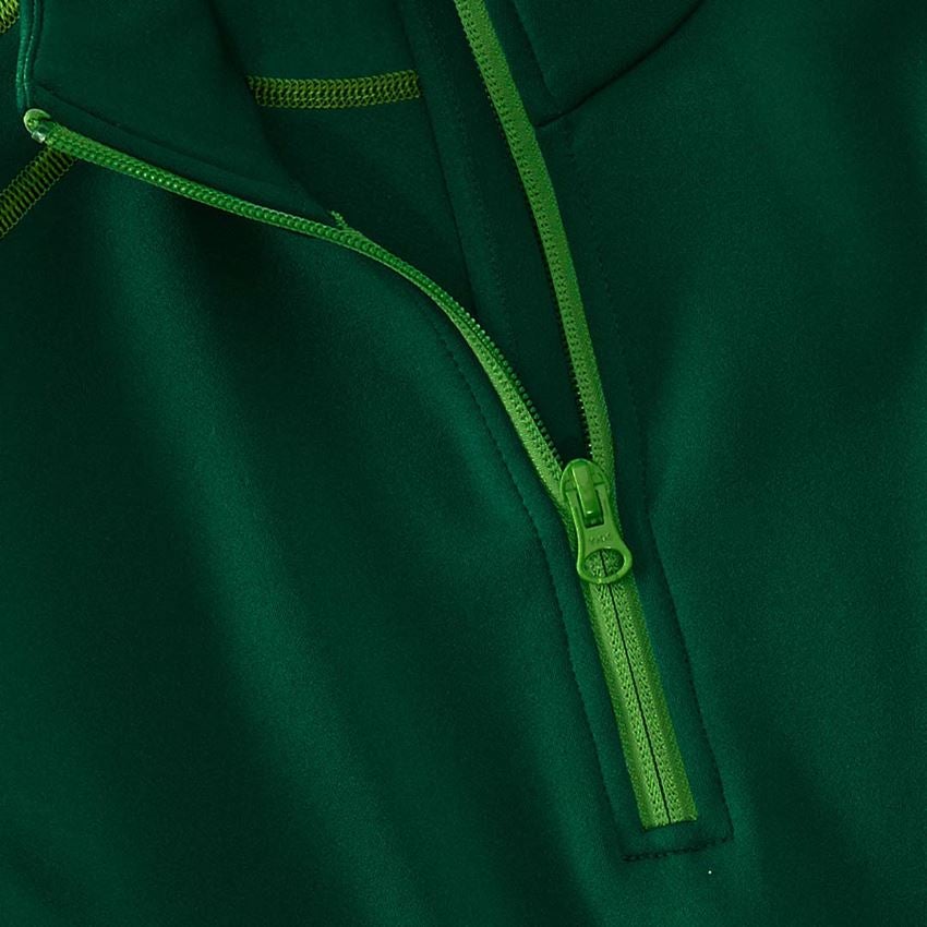 Maglie | Pullover | Bluse: Troyer funz. thermo stretch e.s.motion 2020, donna + verde/verde mare 2