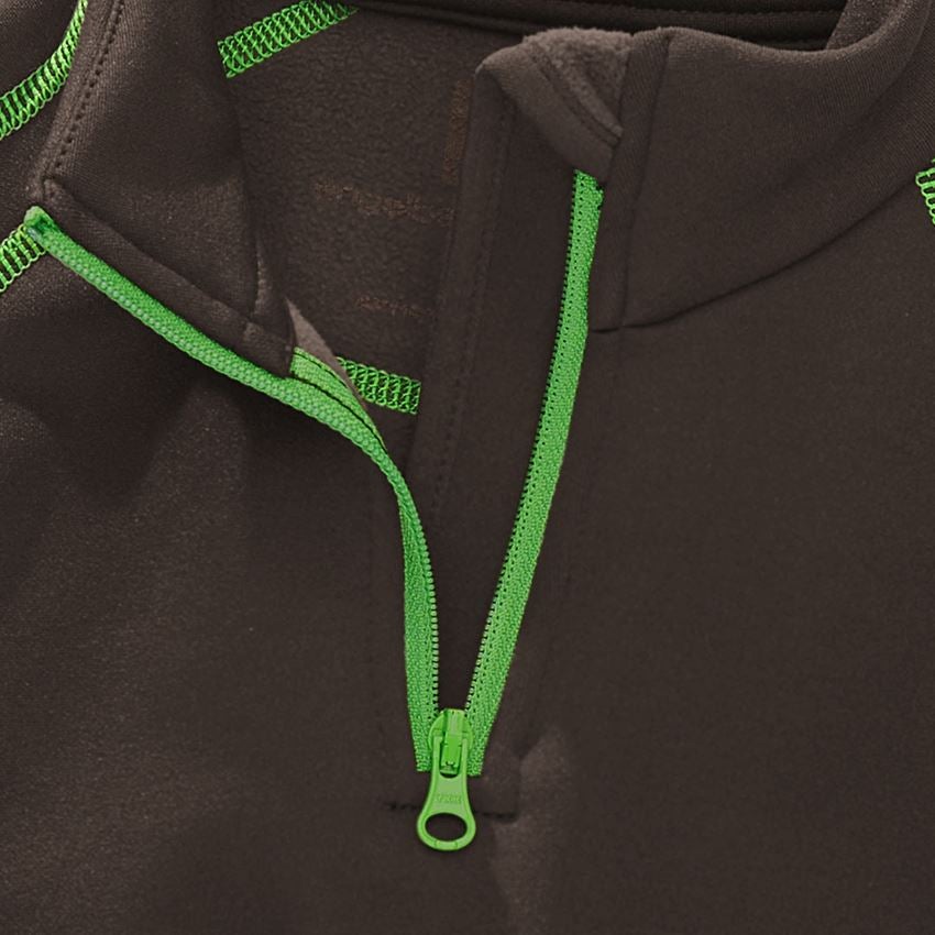Maglie | Pullover | T-Shirt: Troyer funz. thermo stretch e.s.motion 2020, bamb. + castagna/verde mare 2