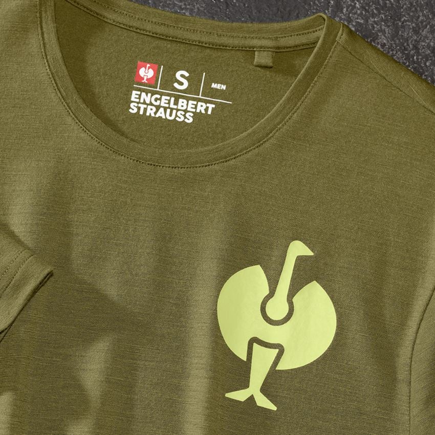 Maglie | Pullover | Camicie: T-Shirt merino e.s.trail + verde ginepro/verde lime 2