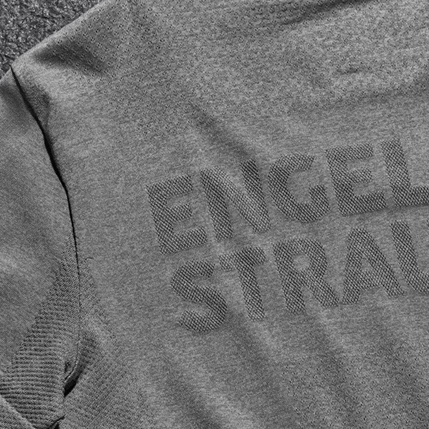 Maglie | Pullover | Bluse: T-Shirt seamless e.s.trail, donna + grigio basalto melange 2