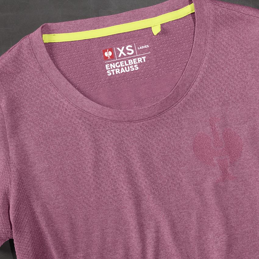 Maglie | Pullover | Bluse: T-Shirt seamless e.s.trail, donna + rosa tara melange 2