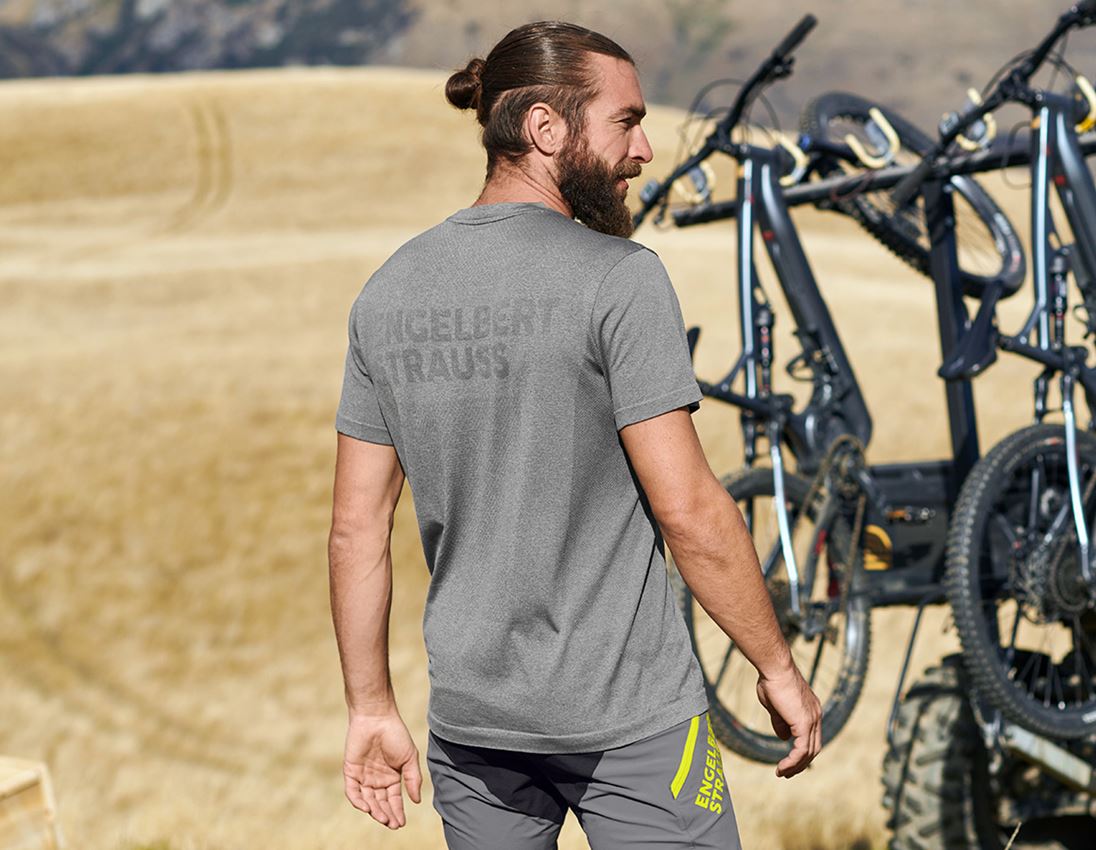 Maglie | Pullover | Camicie: T-Shirt seamless e.s.trail + grigio basalto melange 2
