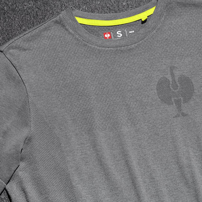 Maglie | Pullover | Camicie: T-Shirt seamless e.s.trail + grigio basalto melange 2