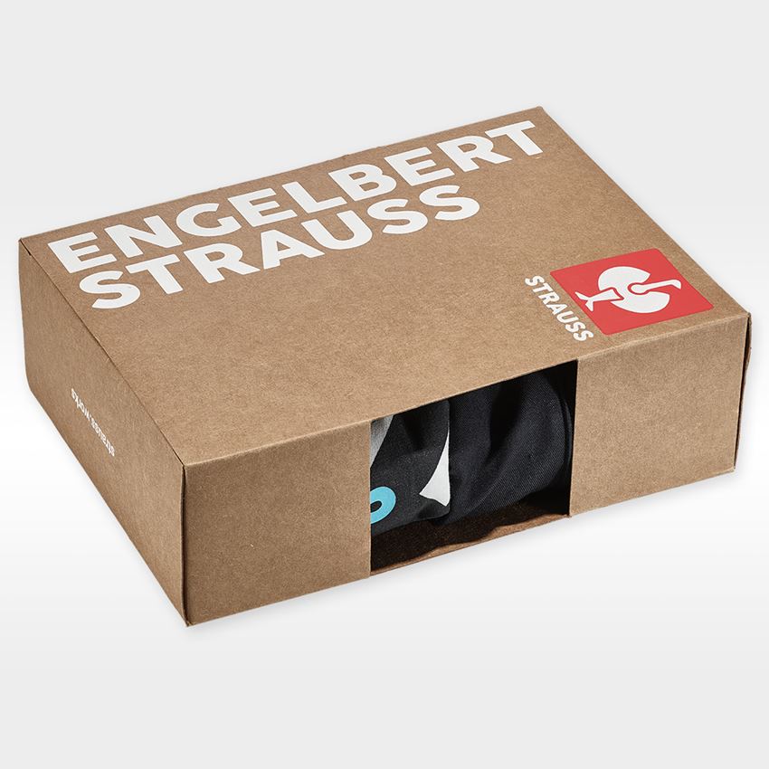 Themen: Boxer Shorts cotton stretch e.s.trail, 2er Pack + schwarz/lapistürkis+schwarz/weiß/lapistürkis 2