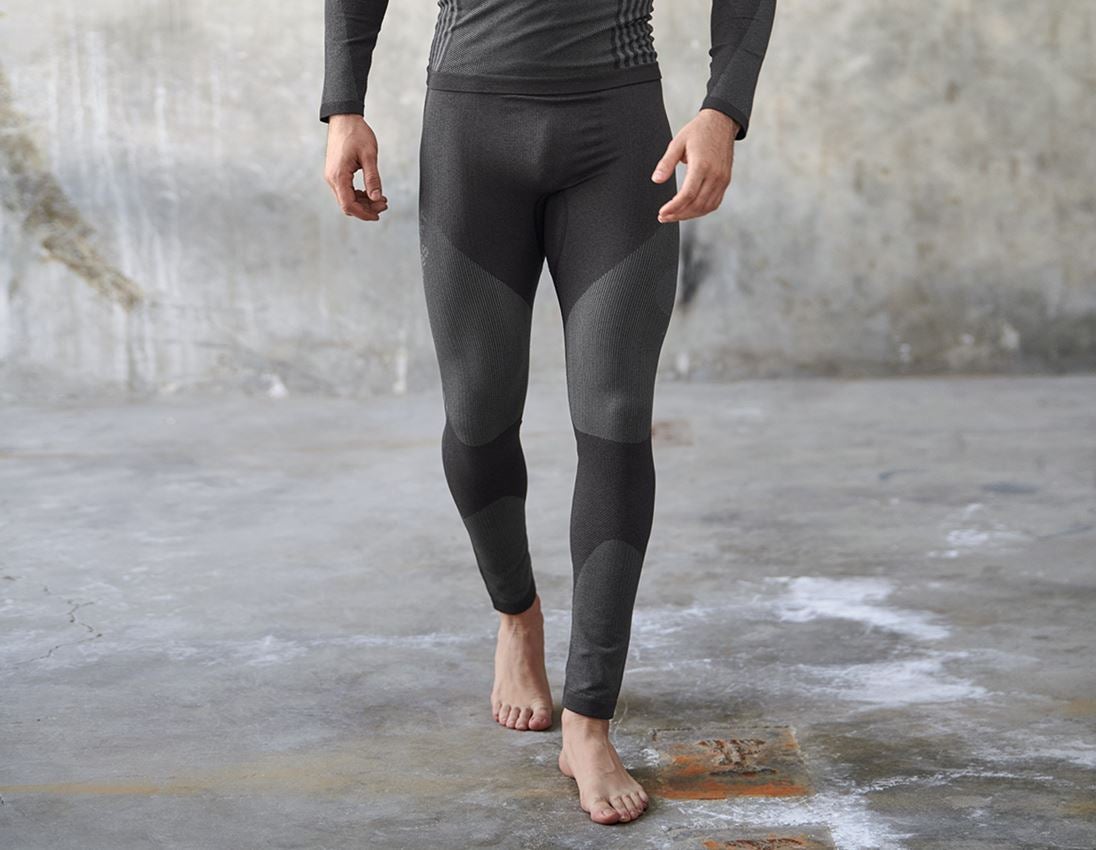 Intimo | Abbigliamento termico: Long Pants funzionali e.s.trail seamless - warm + nero/grigio basalto