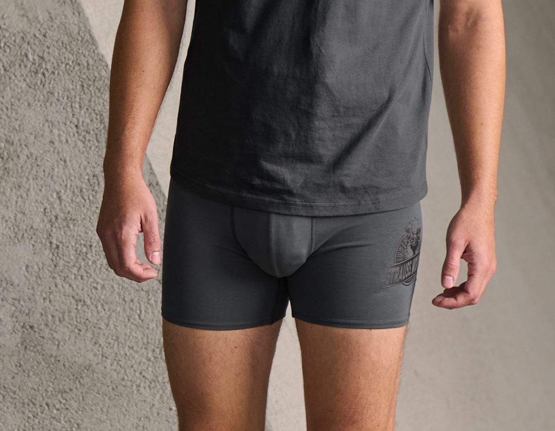 Intimo | Abbigliamento termico: Longleg Pants e.s.iconic, conf. da 2 + grigio carbone+nero