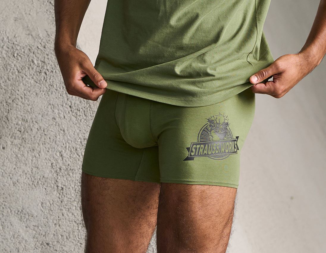 Intimo | Abbigliamento termico: Longleg Pants e.s.iconic, conf. da 2 + verde montagna+nero