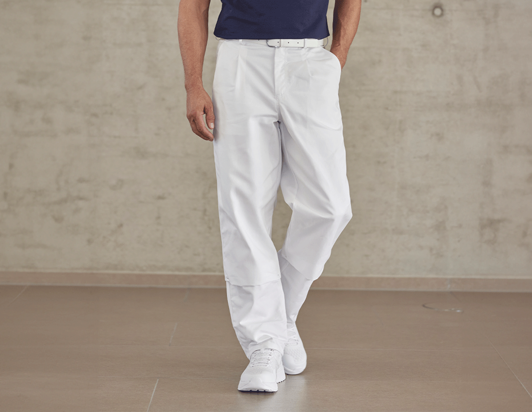 Pantaloni: Pantaloni da lavoro per uomo Christoph + bianco