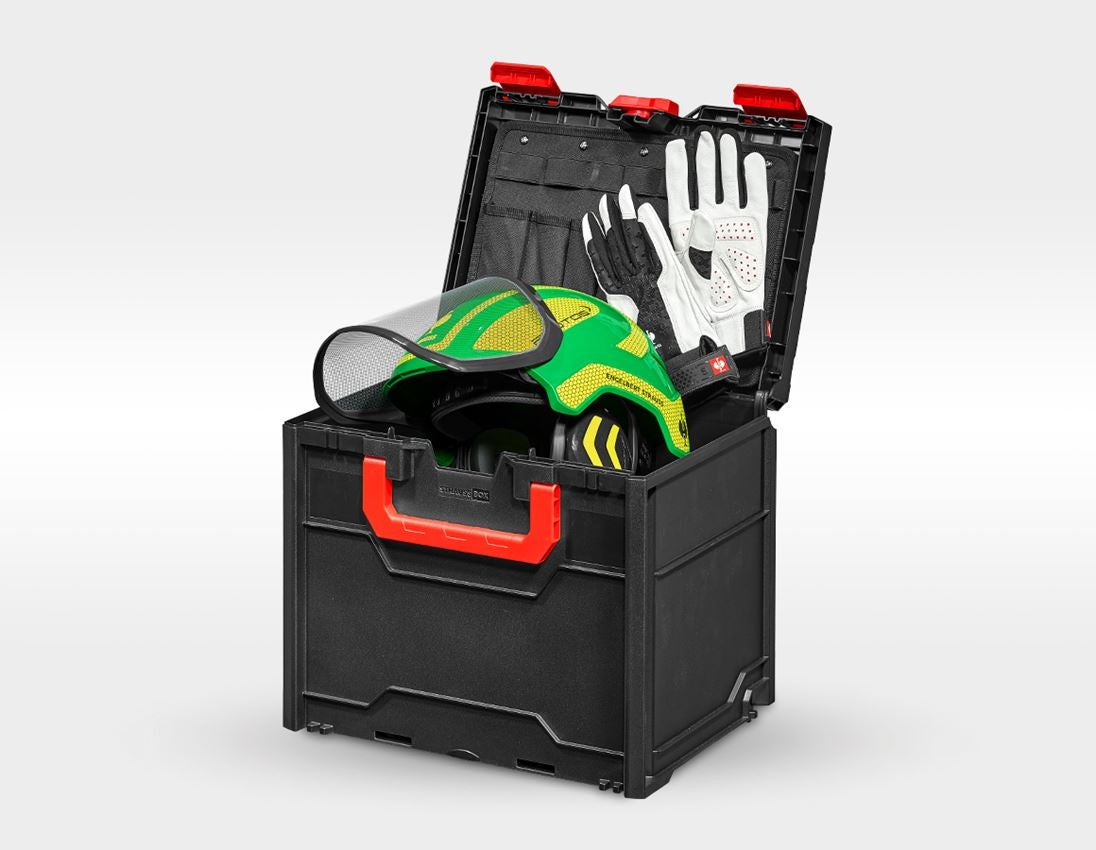 Sicurezza sul lavoro: e.s. elmetto forestale Protos +STRAUSSbox 340 midi + verde/giallo fluo 4