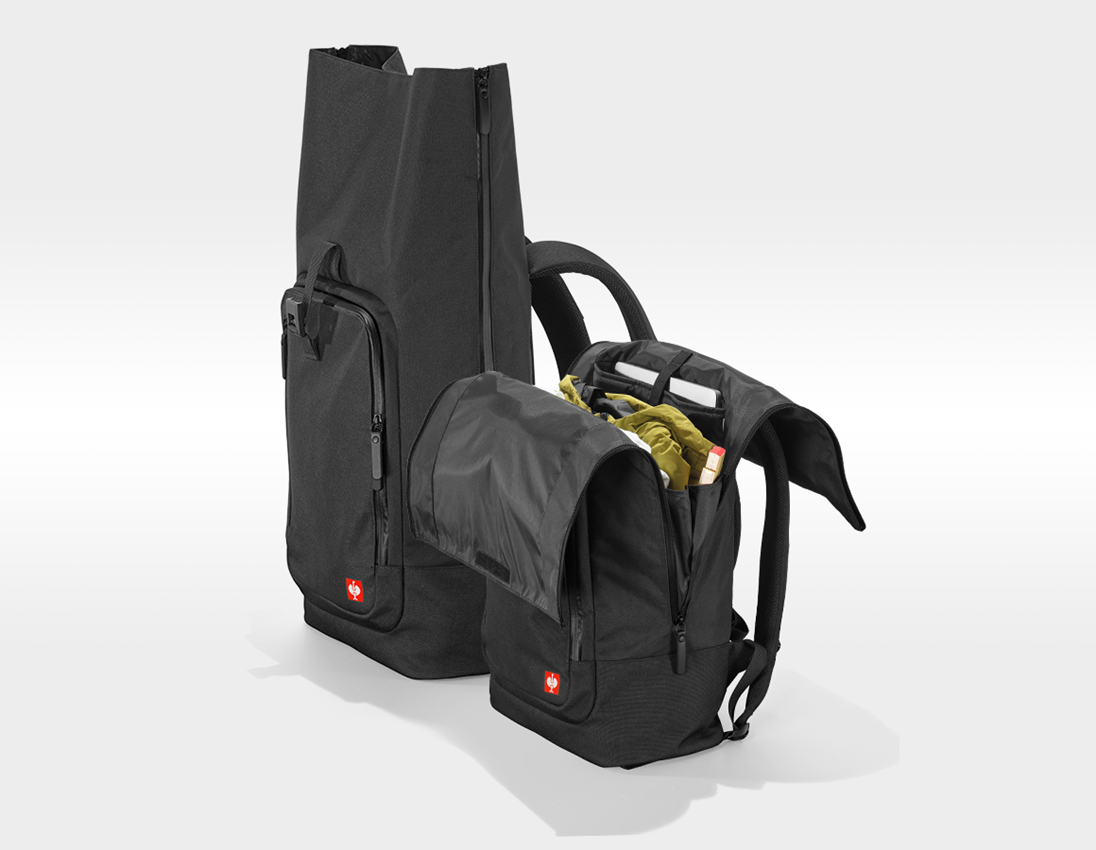 Accessoires: Rolltop-Rucksack e.s.work&travel + schwarz 3